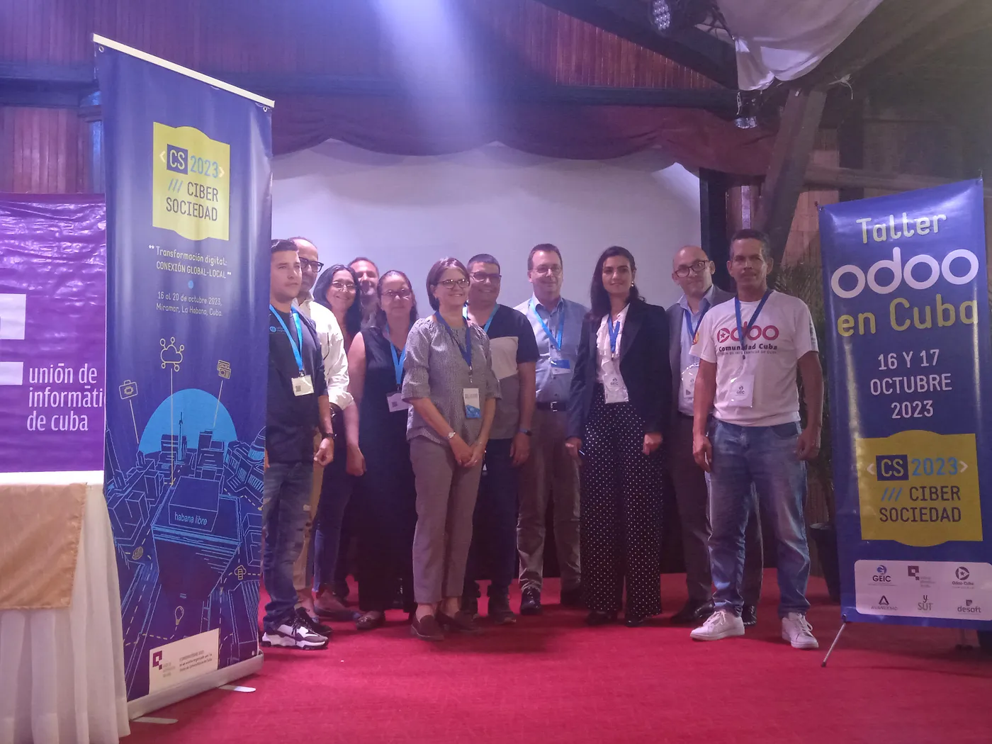 Foto colectiva de Taller sobre Odoo en Cuba