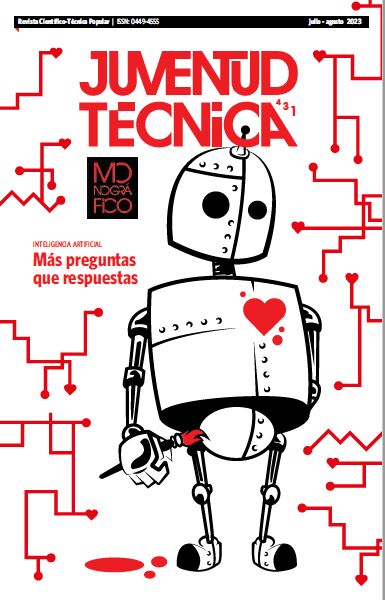 Robot inteligente en fondo blanco y corazón rojo