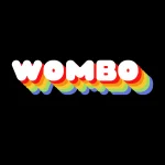 Logotipo de Wombo AI sobre fondo negro