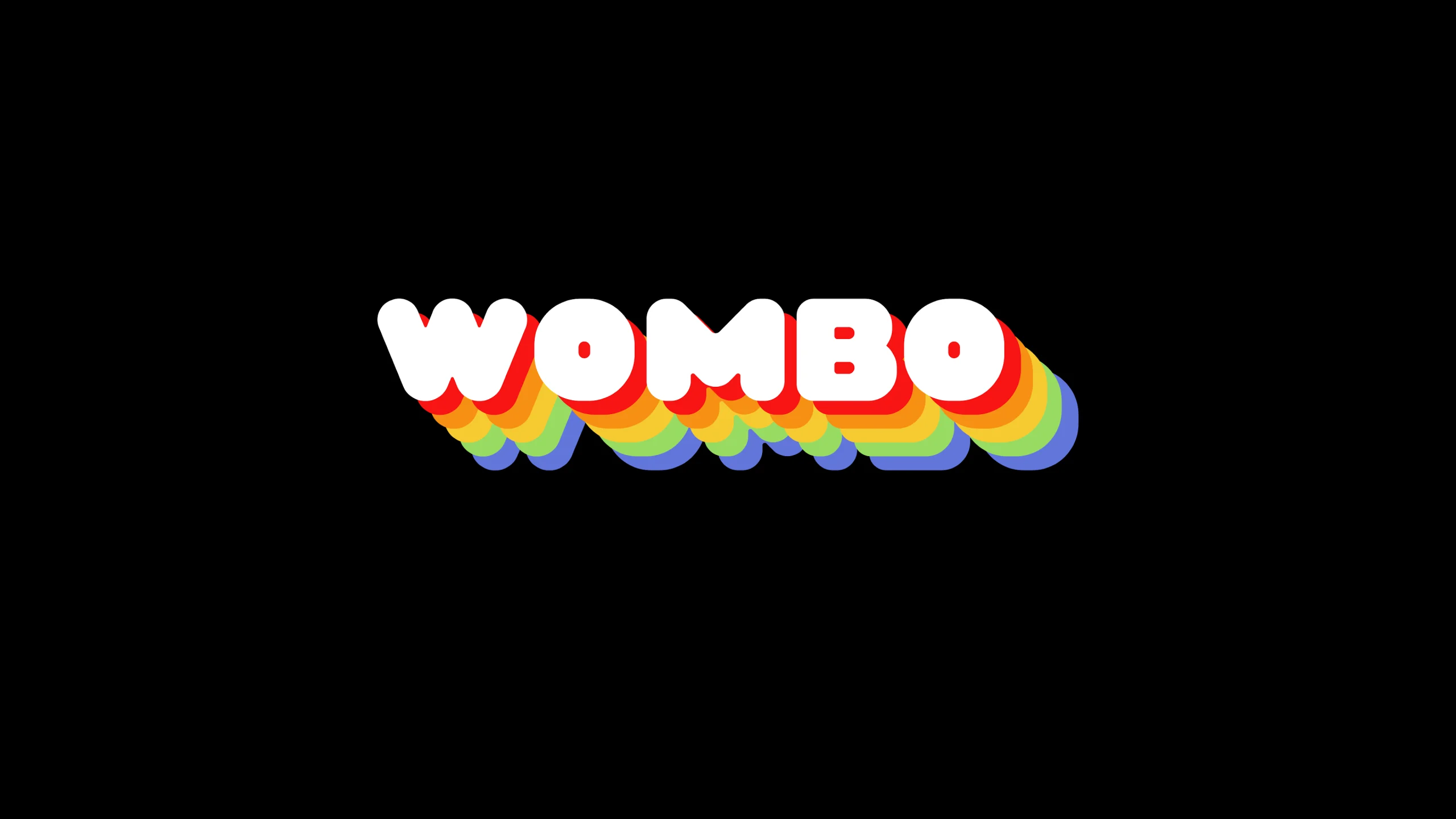 Logotipo de Wombo AI sobre fondo negro
