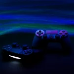 mandos de videojuegos sobre fondo azul