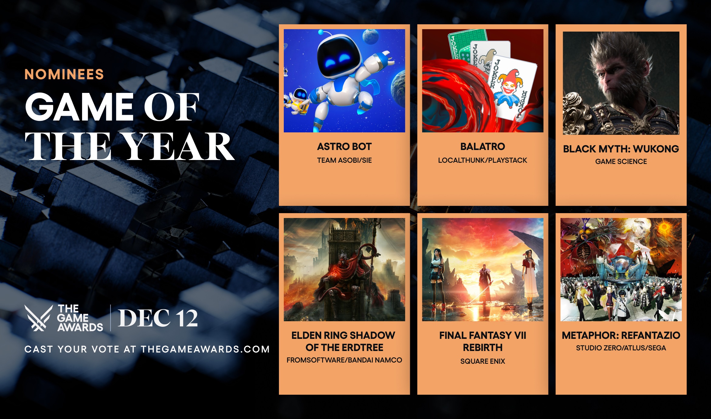 Nominados a los Game Awards 2024