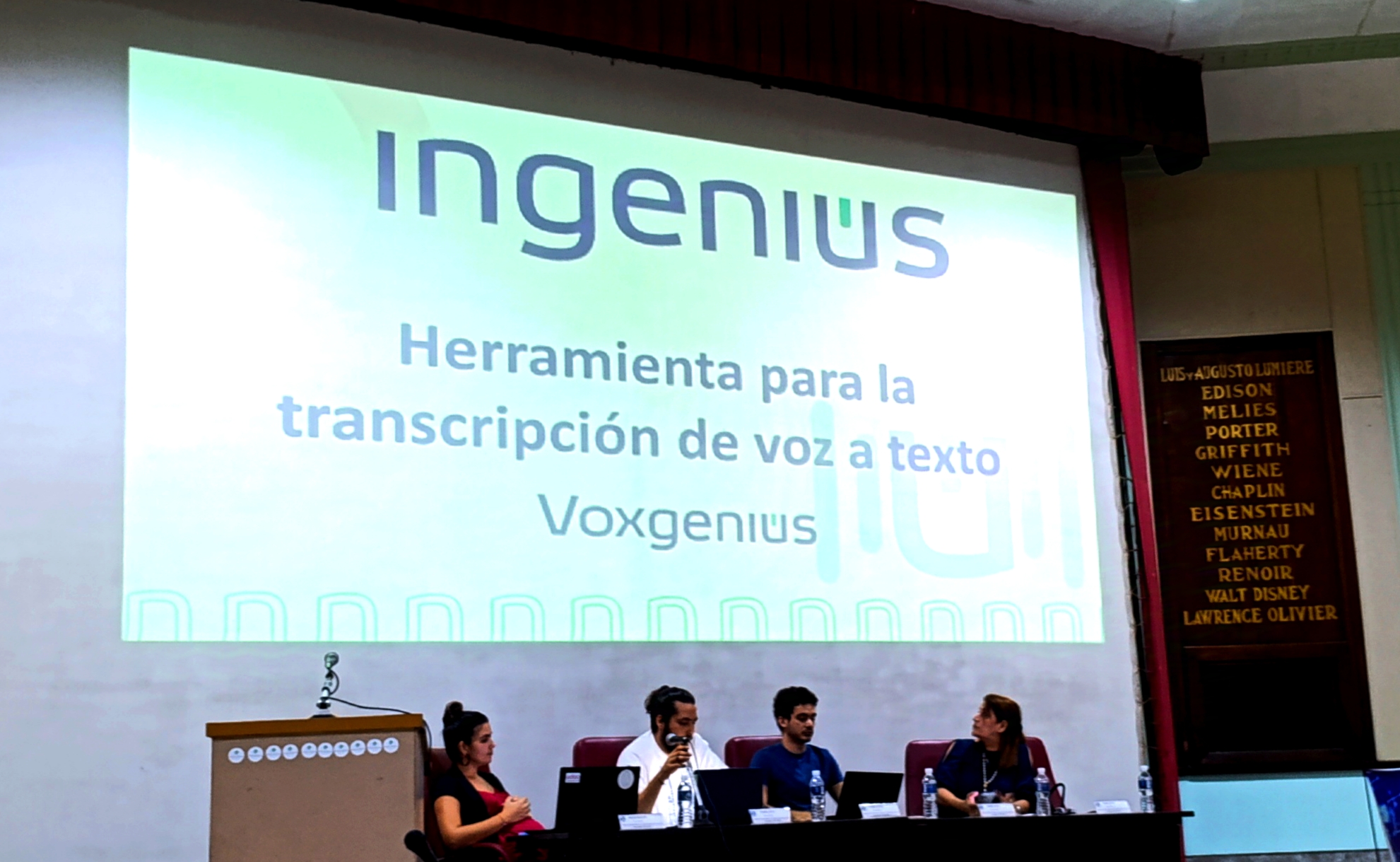 La presentaciòn de Voxgenius en la séptima edición del Taller de Informática y Comunicaciones para la Sociedad TICS 2024, organizada por el Grupo Empresarial de la Informática y las Comunicaciones