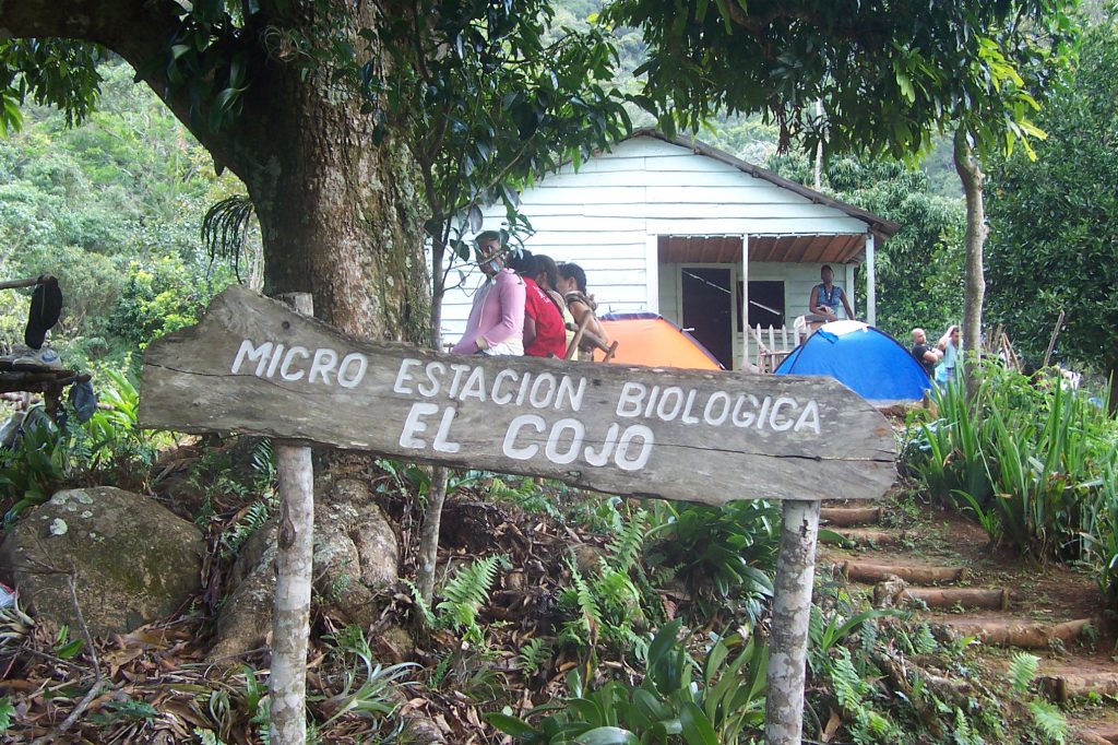 En el campamento Alto del Cojo antes de llegar al Turquino