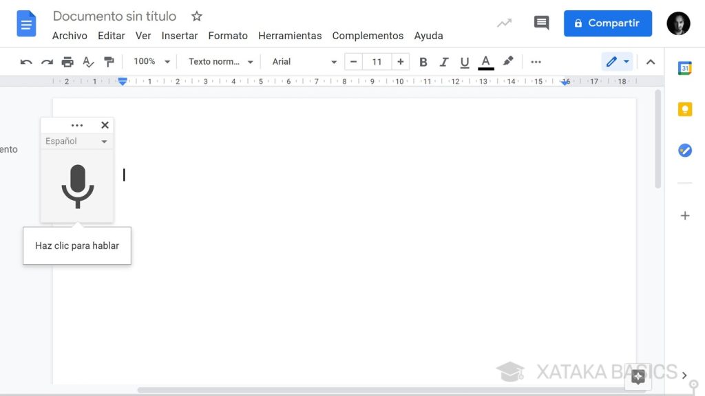 Escritura por voz que funciona para transcribir audiio a texto