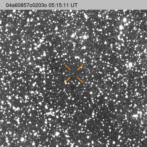 Captura del movimiento del cometa 3I/ATLAS respecto al fondo estrellado durante 1 hora y 15 minutos/ Cortesía de ATLAS/Universidad de Hawaii/NASA)