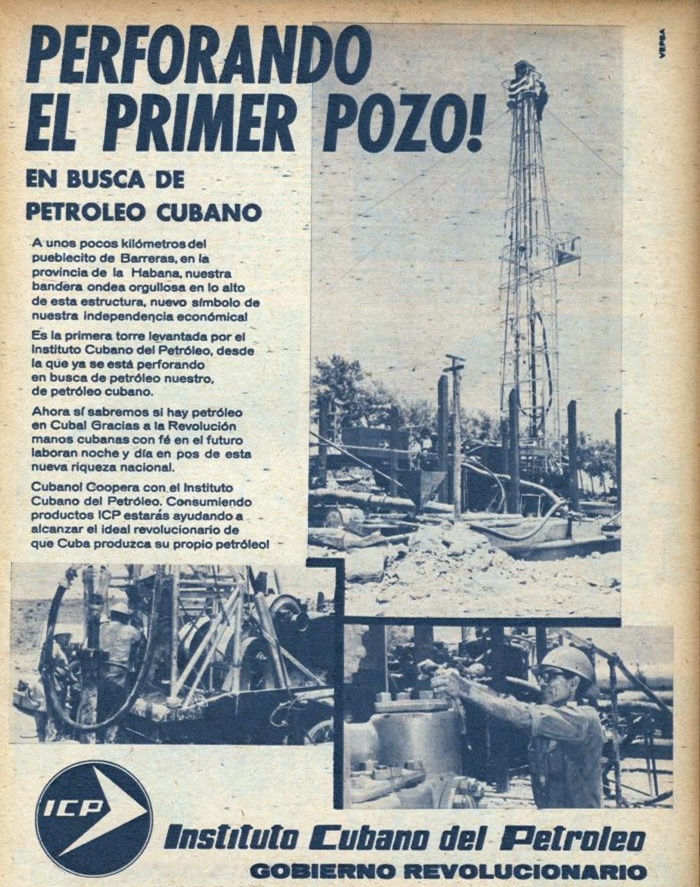  Pozo Barrera 1, el primero perforado por el Instituto Cubano de Petróleo en 1961.